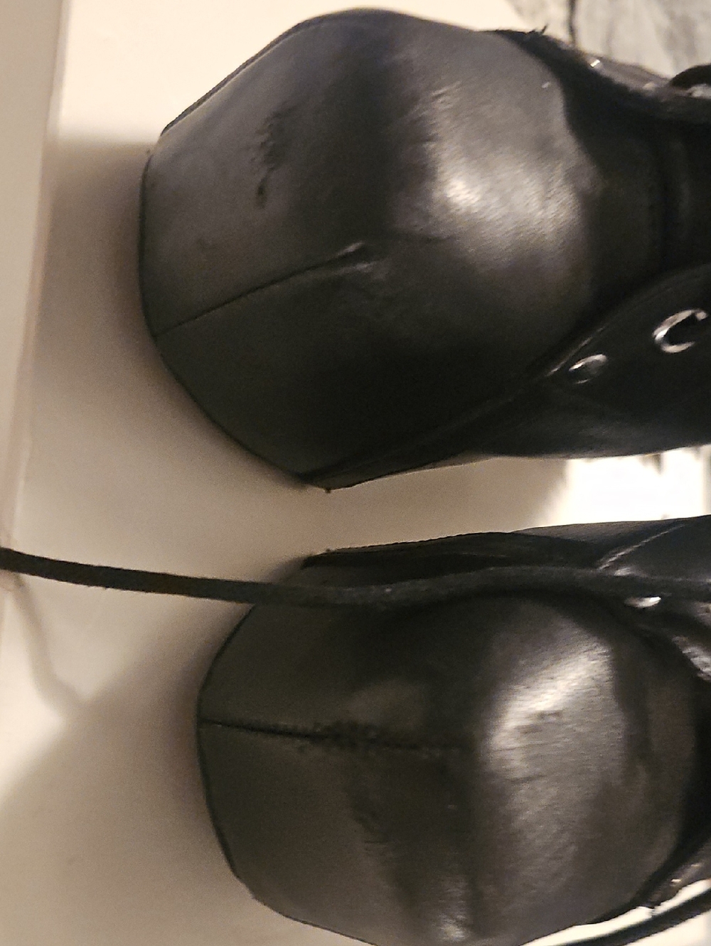 Jeffrey Campbell Black Lace-Up Platform Boots with Silver Spikes - Picture 15 of 16